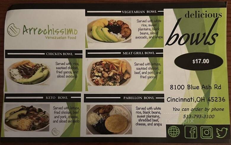 Arrechissimo - Cincinnati, OH menu_pic