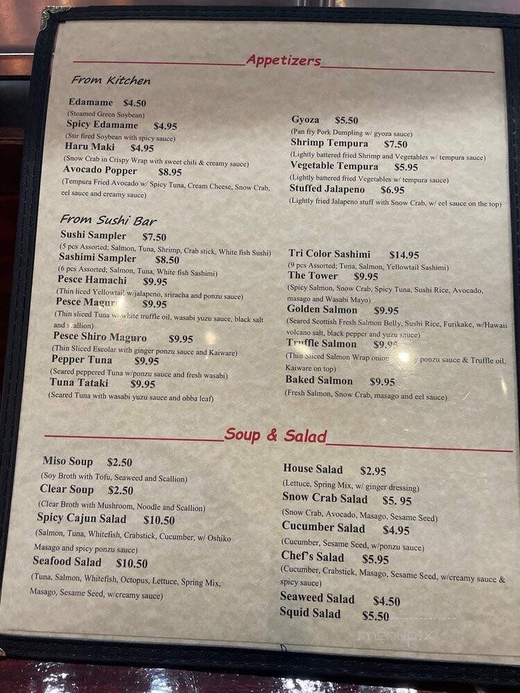 Asuka Sushi & Hibachi - New Orleans, LA menu_pic