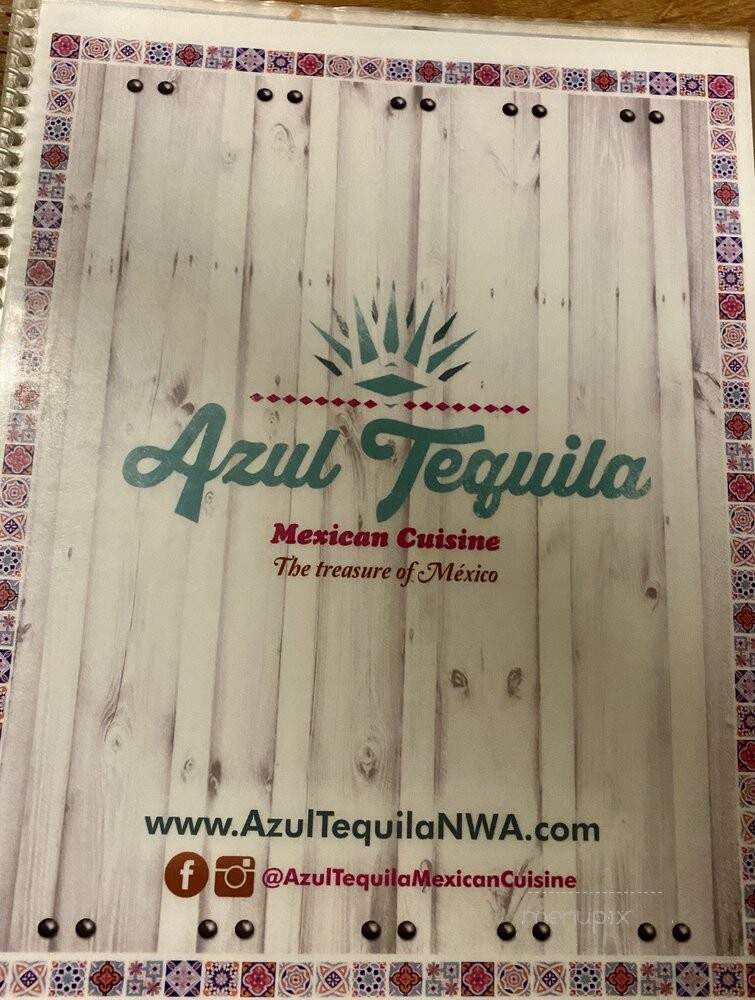 Azul Tequila Mexican Cuisine - Bentonville, AR menu_pic