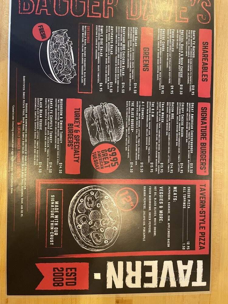 Bagger Dave's Burger Tavern - Fort Wayne, IN menu_pic