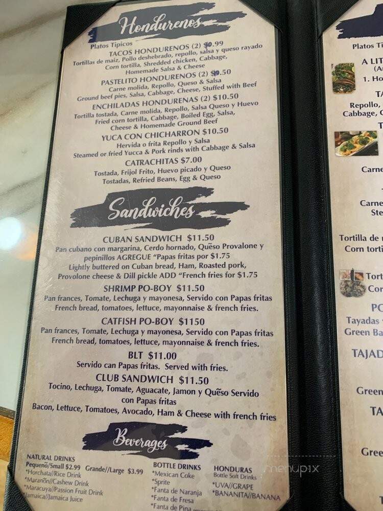 Baleadas Express - Covington, LA menu_pic