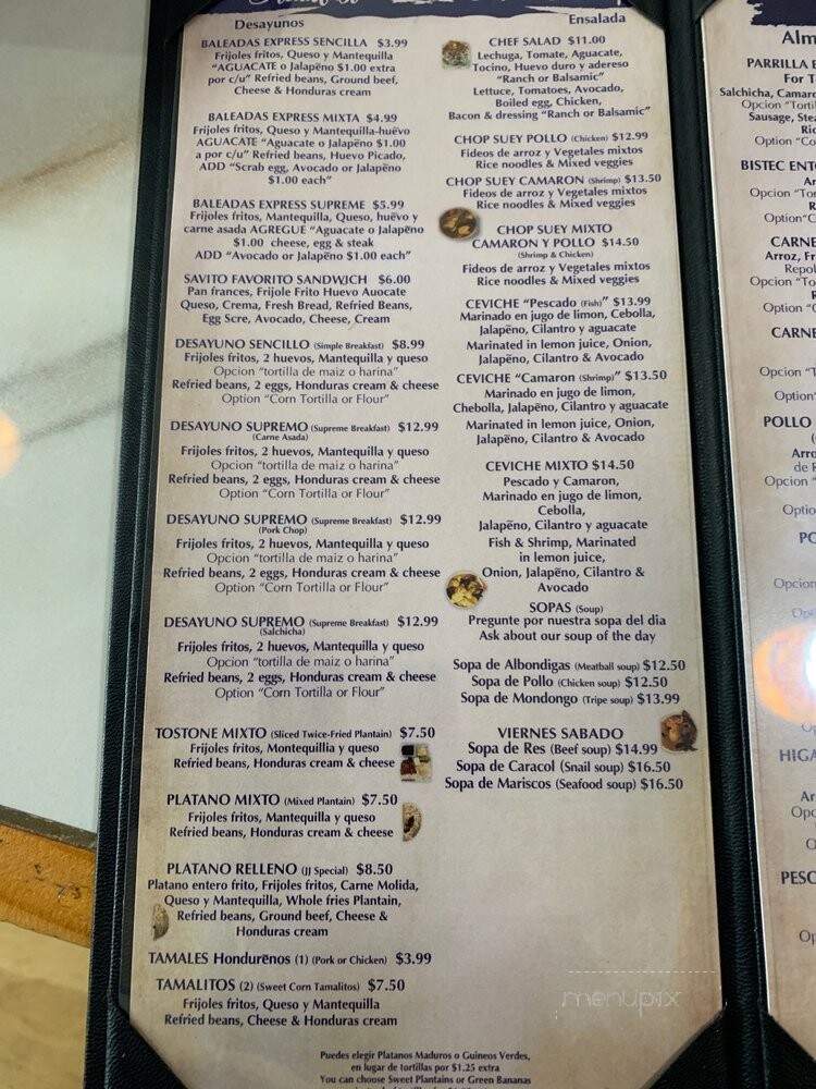 Baleadas Express - Covington, LA menu_pic