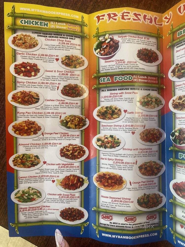 Bamboo Express & Chinese - Los Angeles, CA menu_pic
