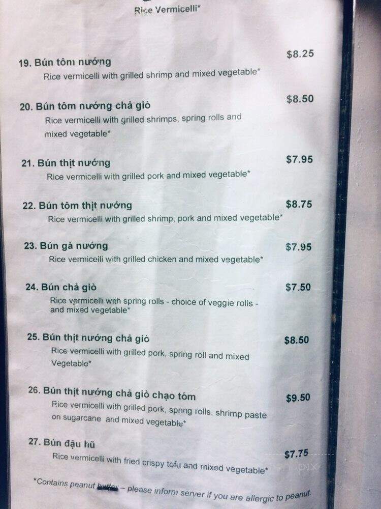 Bambu Vietnamese Restaurant - Sanford, FL menu_pic