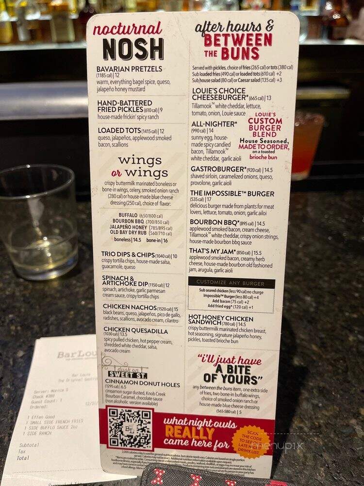 Bar Louie - Arlington, TX menu_pic