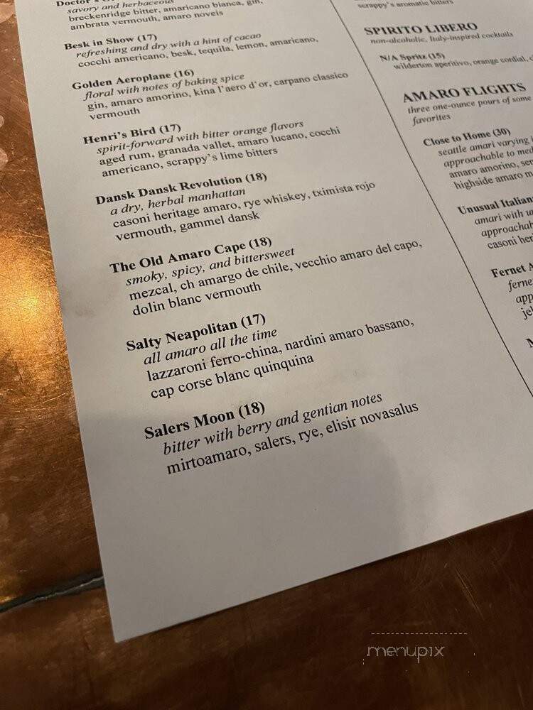 Barnacle - Seattle, WA menu_pic