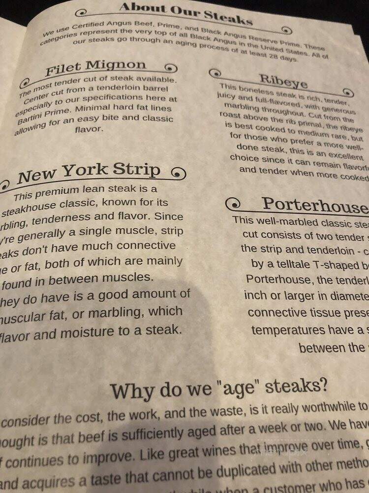 Bartini - Morgantown, WV menu_pic
