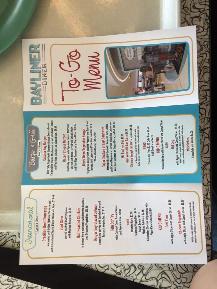 Bayliner Diner - Orlando, FL menu_pic