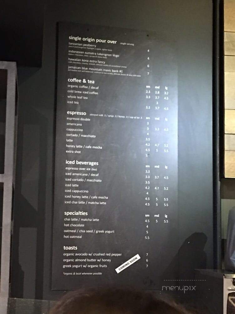 Bean & Bean - New York, NY menu_pic