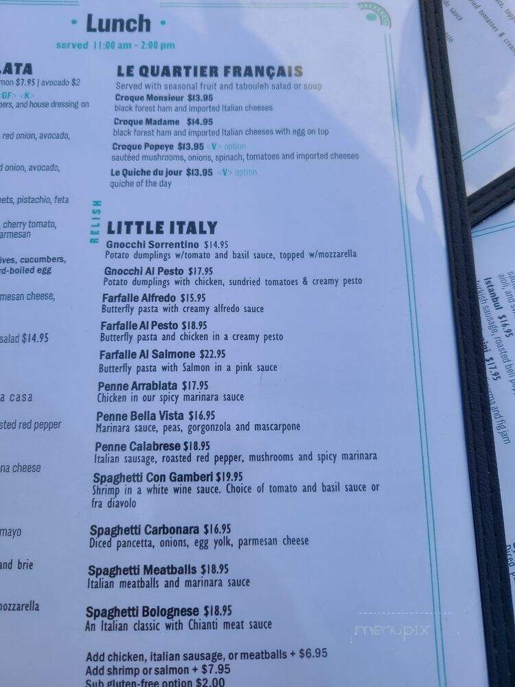 Bella Vista Social Club & Caffe - San Diego, CA menu_pic
