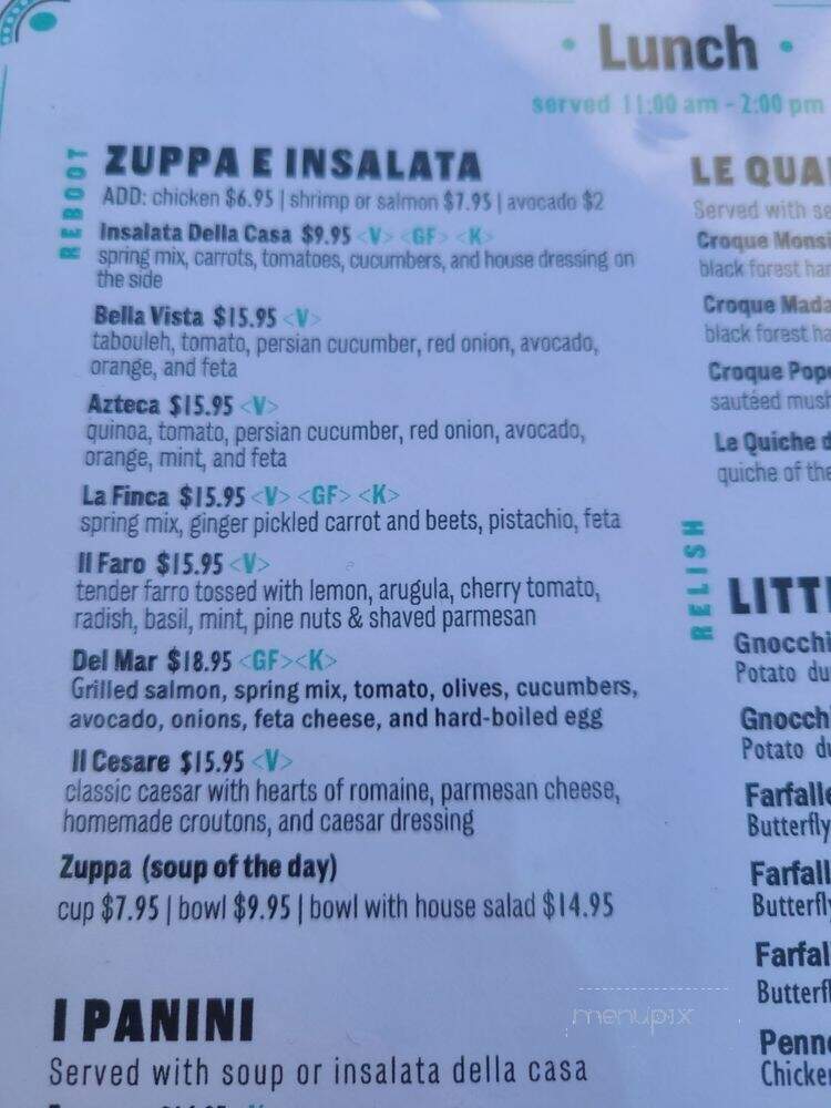 Bella Vista Social Club & Caffe - San Diego, CA menu_pic