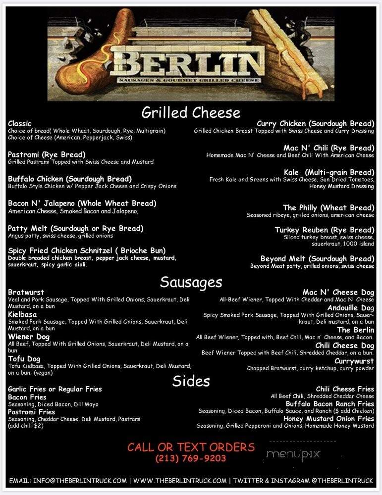 Berlins - Los Angeles, CA menu_pic