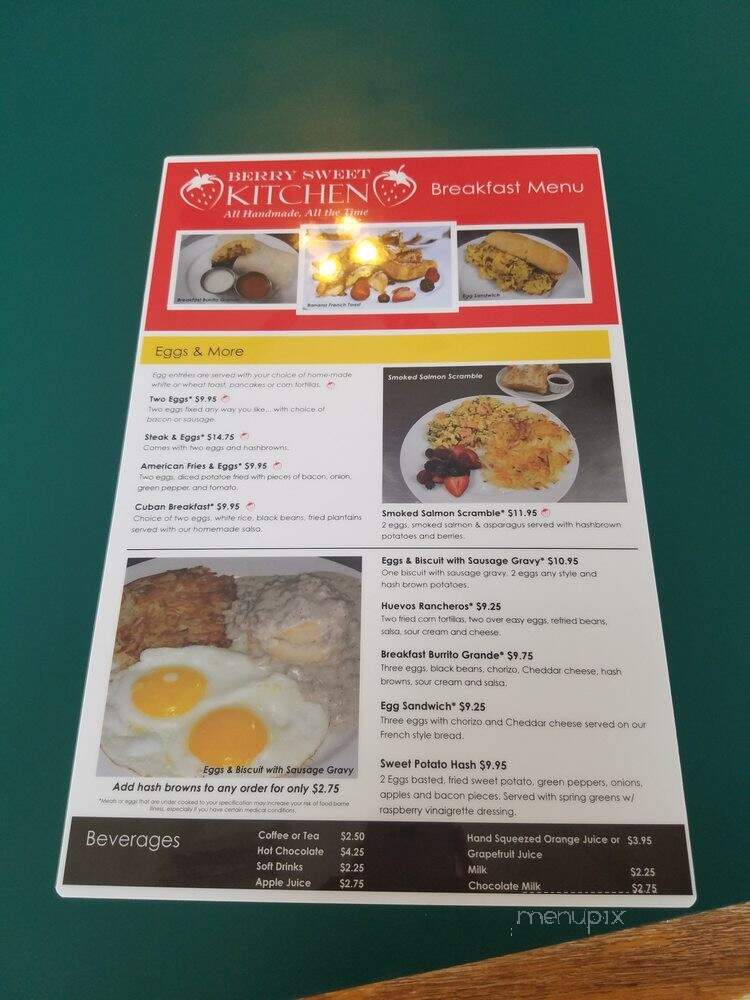 Berry Sweet Kitchen - Minneapolis, MN menu_pic