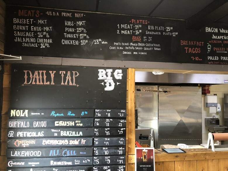 Big D Barbecue - Mansfield, TX menu_pic