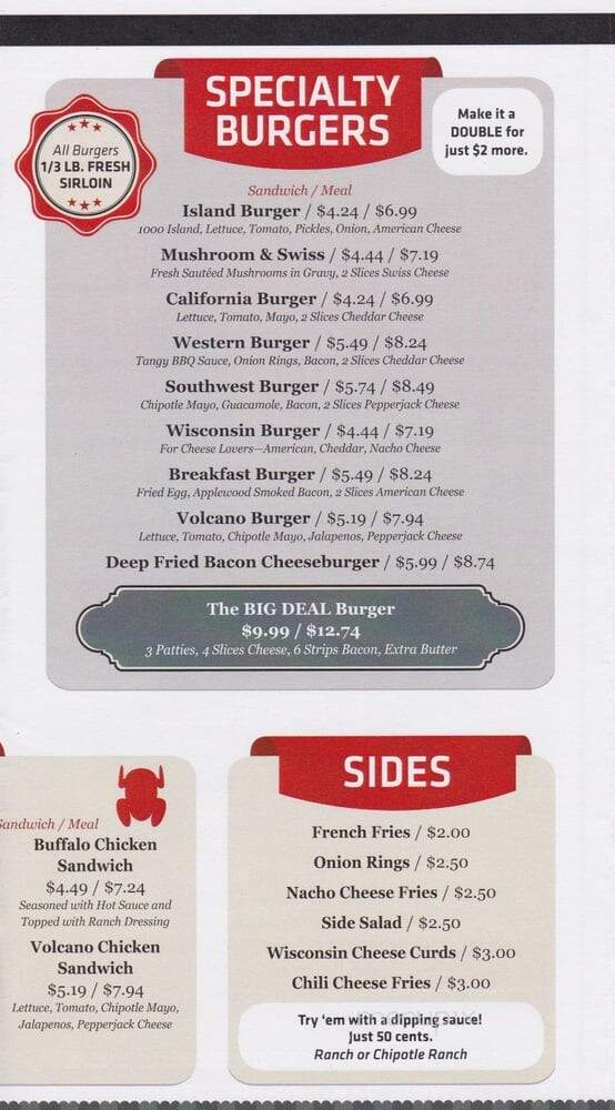 Big Deal Burgers & Custard - Milwaukee, WI menu_pic