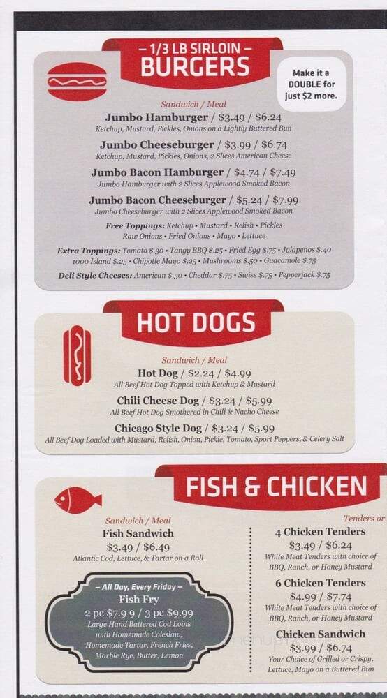 Big Deal Burgers & Custard - Milwaukee, WI menu_pic
