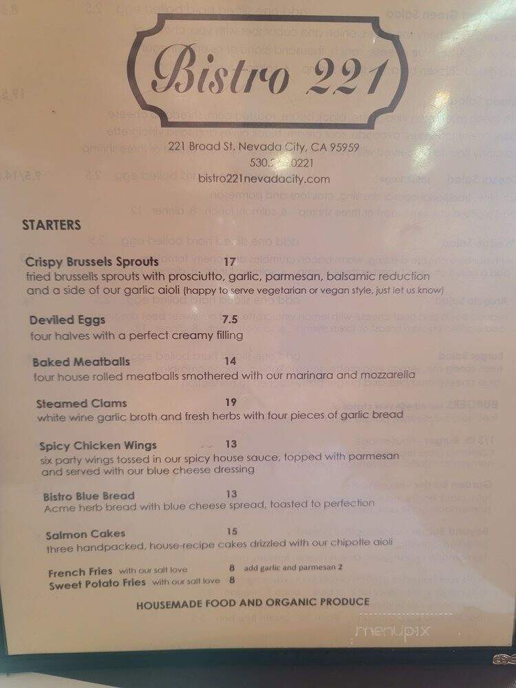 Bistro 221 - Nevada City, CA