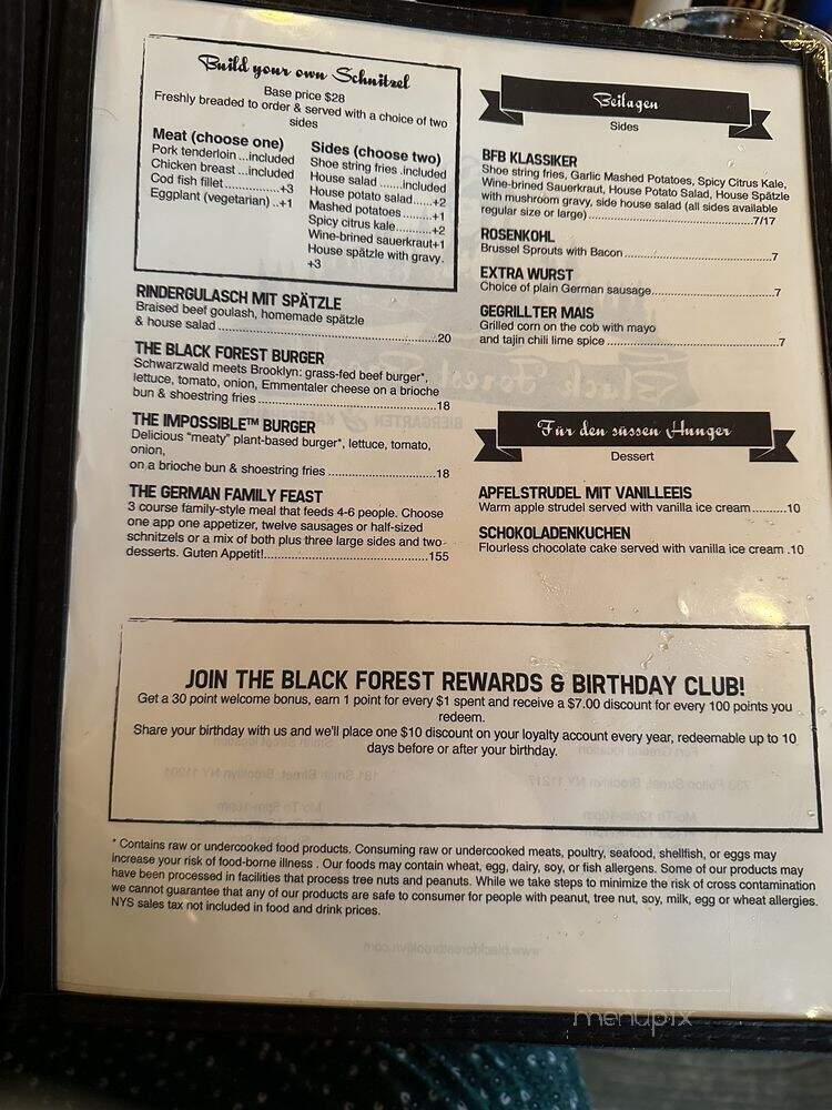 Black Forest Brooklyn - Brooklyn, NY menu_pic