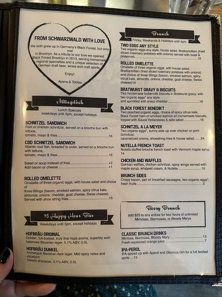 Black Forest Brooklyn - Brooklyn, NY menu_pic
