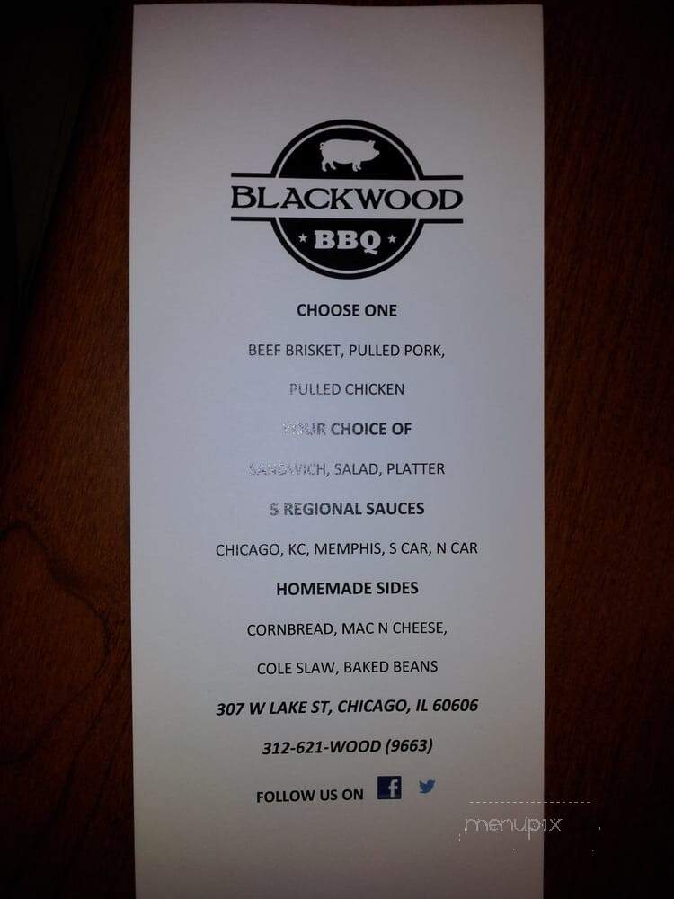 Blackwood BBQ - Chicago, IL menu_pic