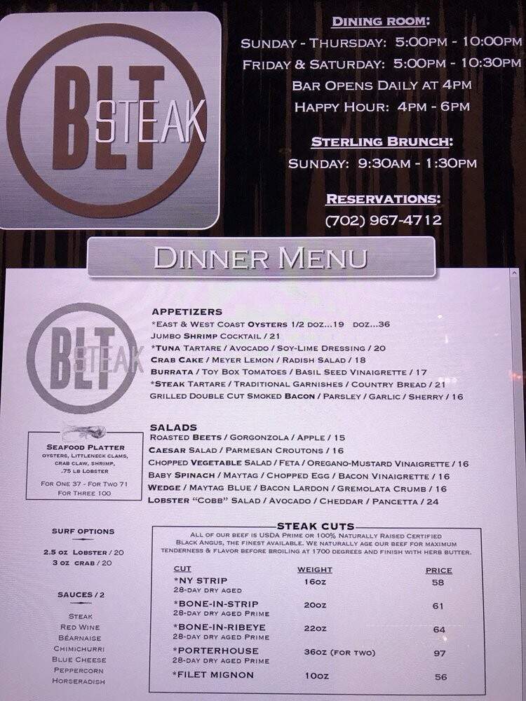BLT Steak - Las Vegas, NV menu_pic