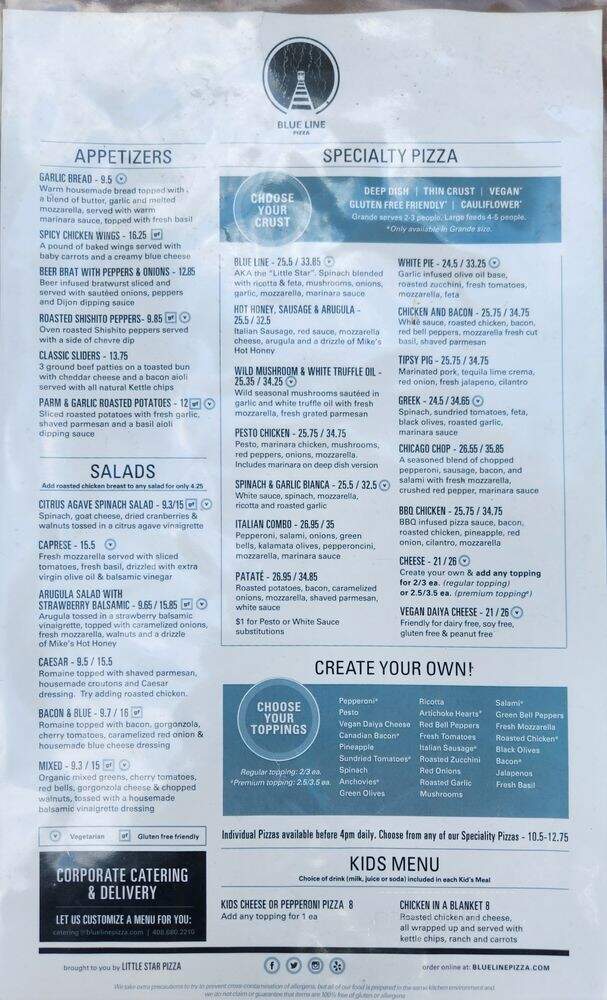 Blue Line Pizza - Mountain View, CA