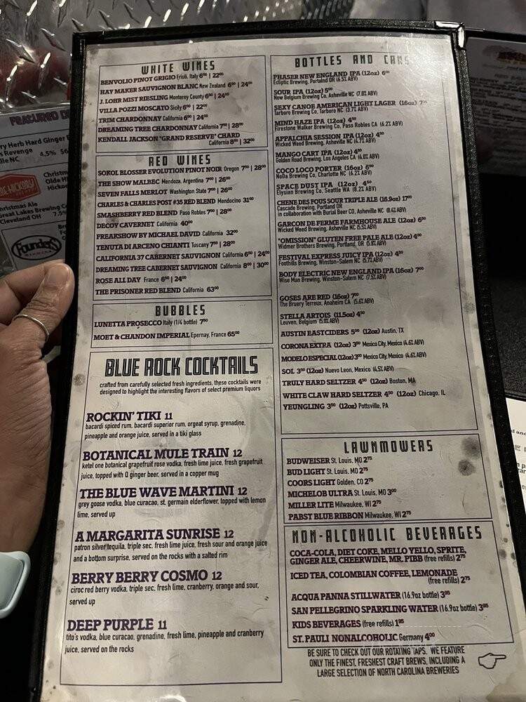 Blue Rock Pizza and Tap - High Point, NC menu_pic