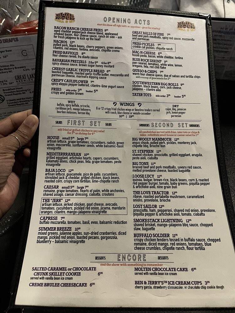 Blue Rock Pizza and Tap - High Point, NC menu_pic