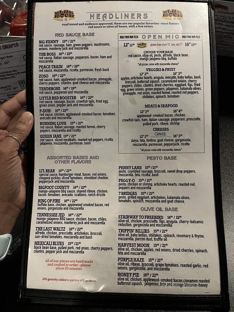 Blue Rock Pizza and Tap - High Point, NC menu_pic