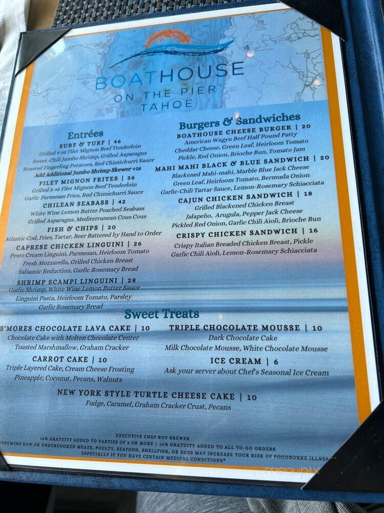 Boathouse on the Pier - South Lake Tahoe, CA menu_pic