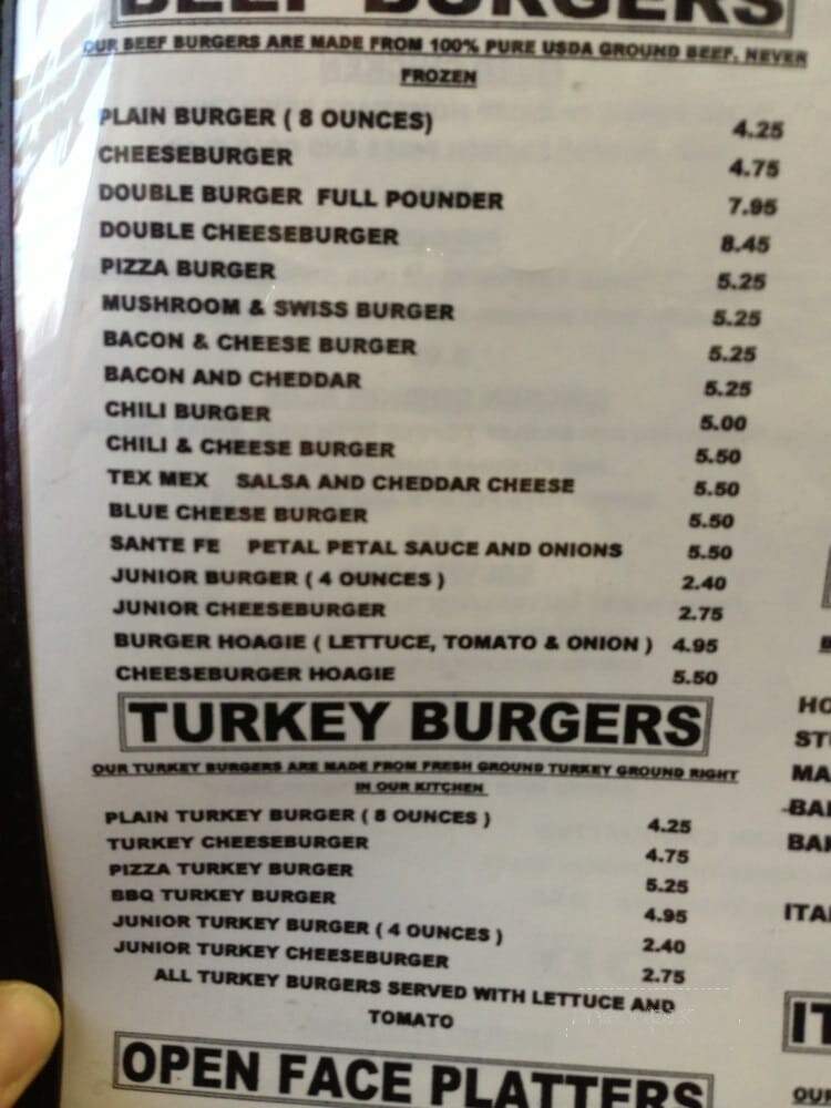 Bobby O's - DuPont, PA menu_pic