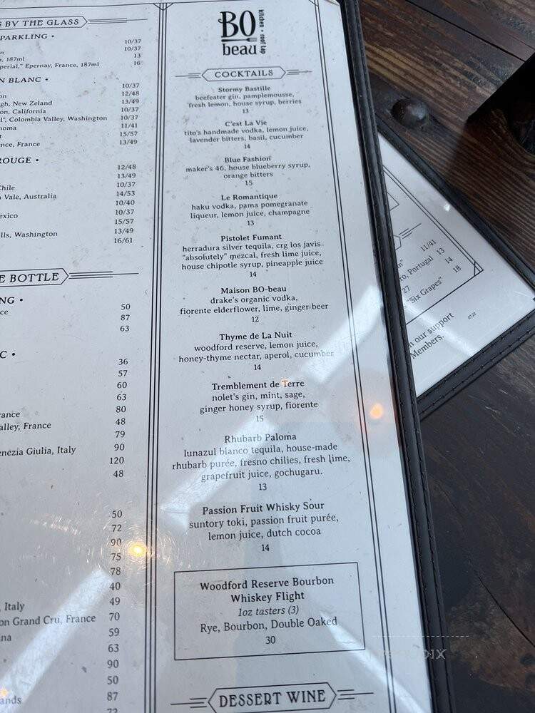 Bo-Beau Kitchen & Roof Tap - Long Beach, CA menu_pic