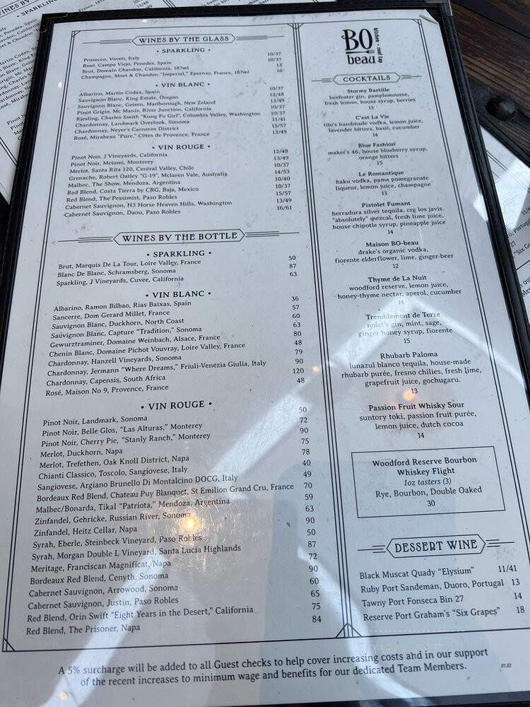 Bo-Beau Kitchen & Roof Tap - Long Beach, CA menu_pic