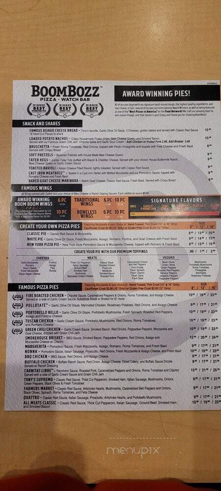 BoomBozz Pizza & Taphouse - Jeffersonville, IN menu_pic