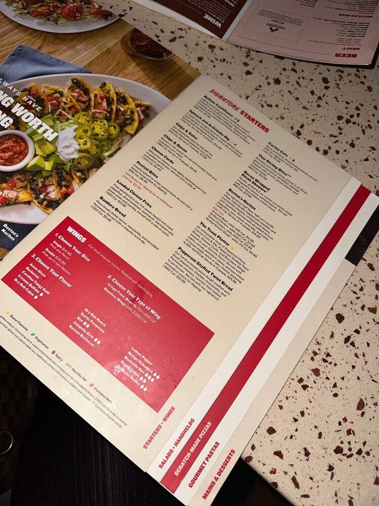 Boston's Restaurant & Sports Bar - Fontana, CA menu_pic