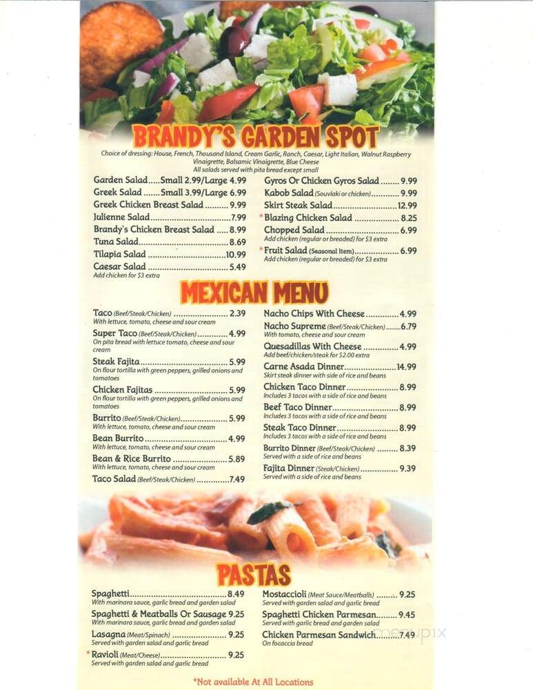 Brandy's - Hanover Park, IL menu_pic