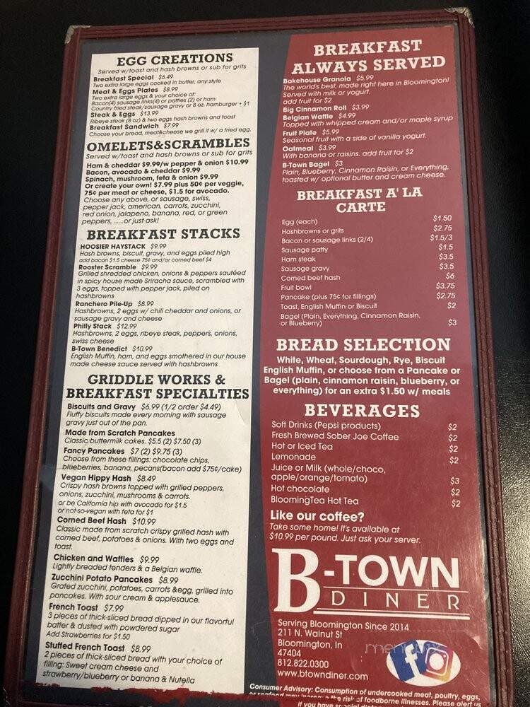 B-Town Diner - Bloomington, IN