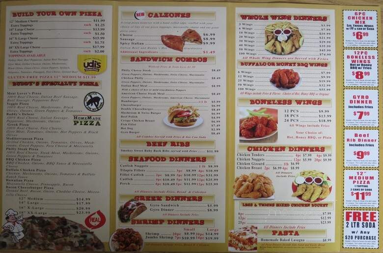 Buddy's Pizza & Steak - Milwaukee, WI menu_pic