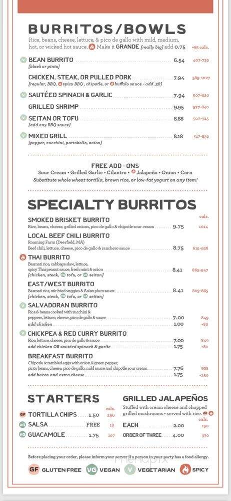 Bueno Y Sano - West Springfield, MA menu_pic