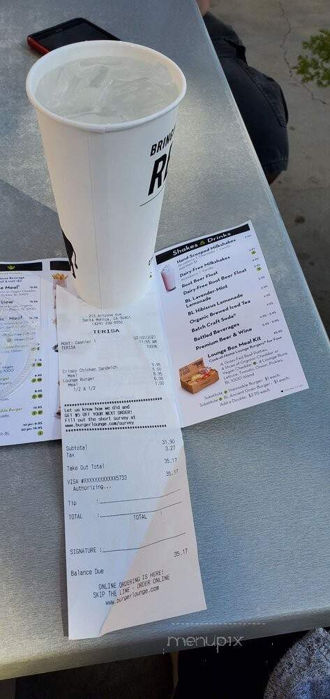 Burger Lounge - Santa Monica, CA menu_pic