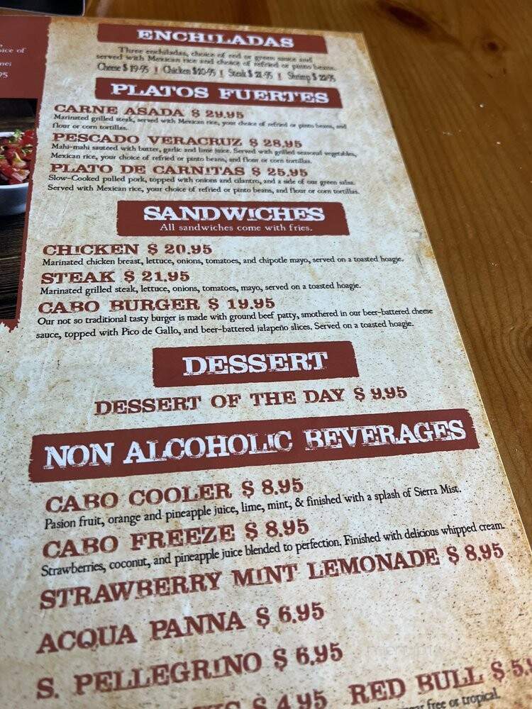 Cabo Wabo Cantina - Los Angeles, CA menu_pic