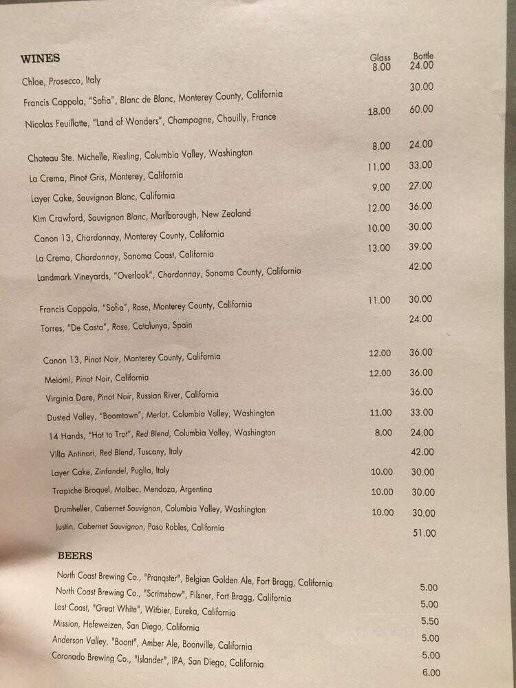 Cafe Bistro - Nordstrom Palo Alto - Palo Alto, CA menu_pic