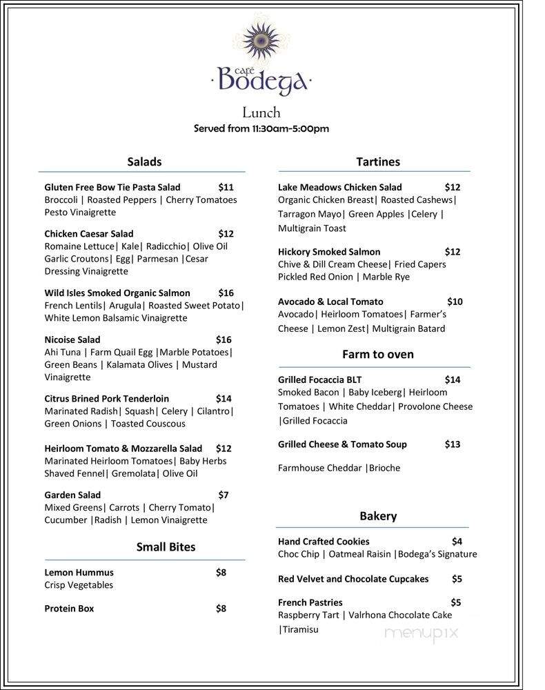 Cafe Bodega - Orlando, FL menu_pic