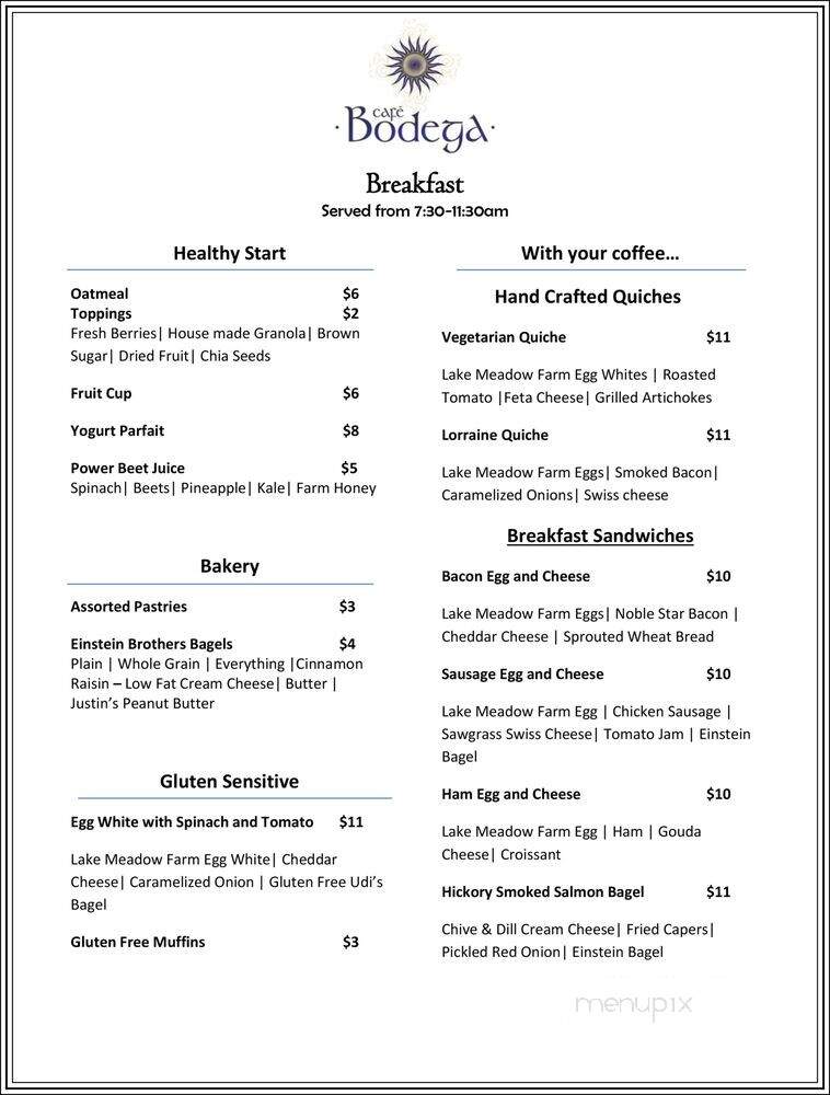 Cafe Bodega - Orlando, FL menu_pic