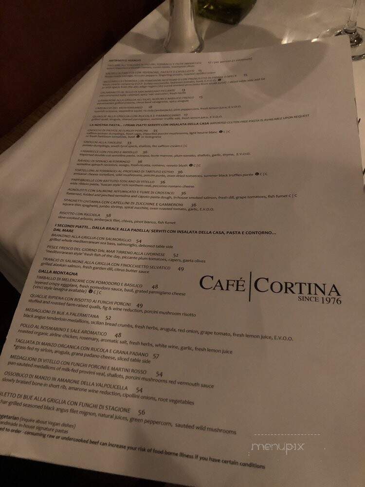 Cafe Cortina - Farmington Hills, MI menu_pic