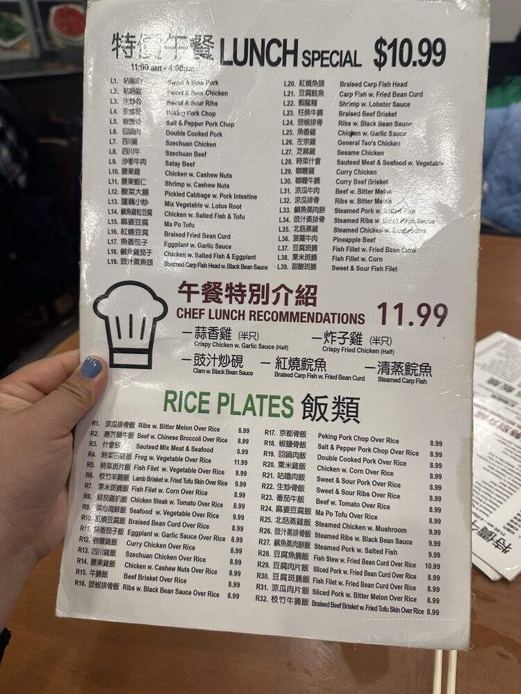 Cafe Hong Kong - New York, NY menu_pic