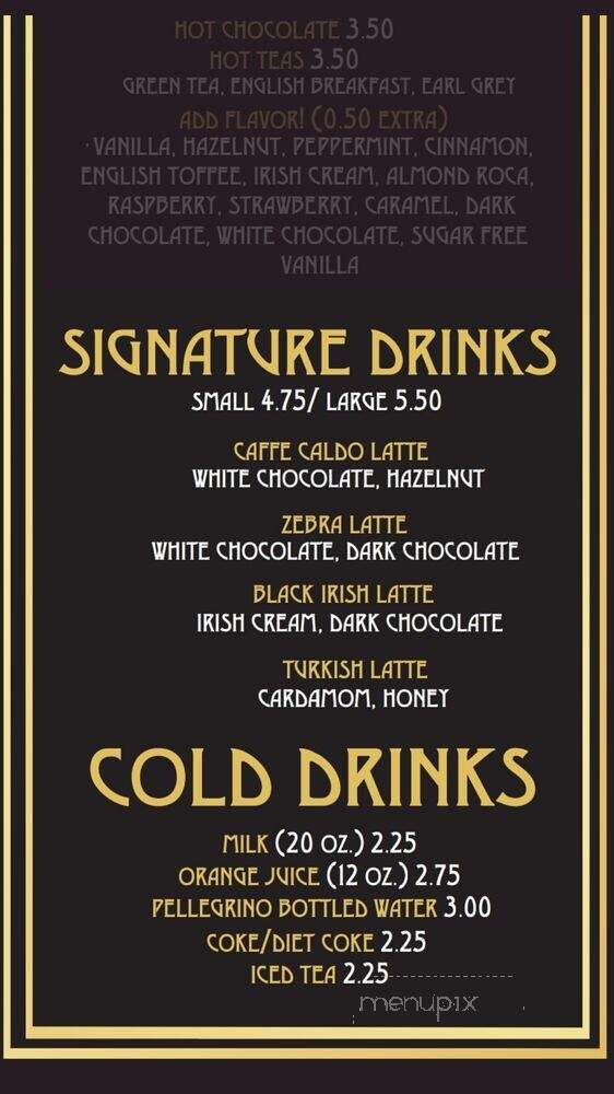 Caffe Caldo - Huntington Beach, CA menu_pic