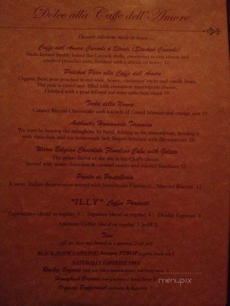 Caffe dell'Amore - Naples, FL menu_pic