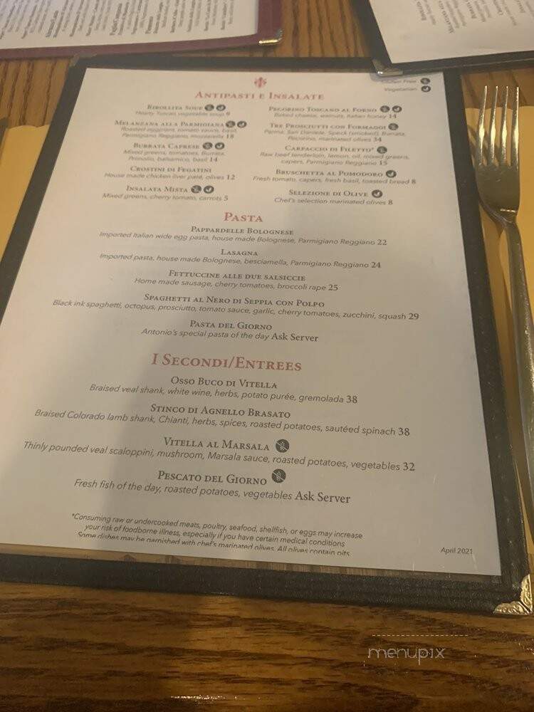 Caffe Toscano - Fort Myers, FL menu_pic