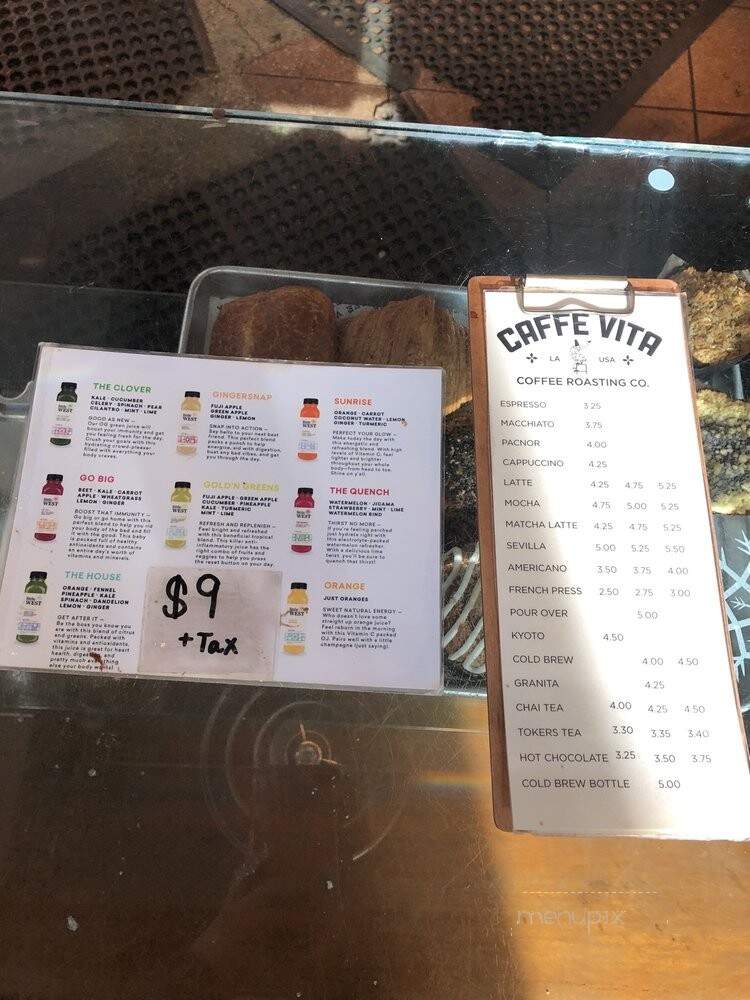 Caffe Vita Coffee Roasting Co - Los Angeles, CA menu_pic